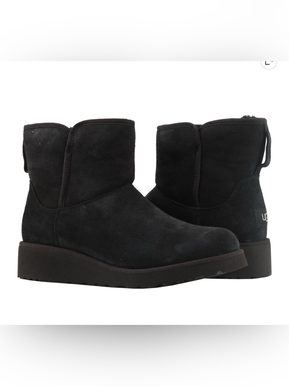 UGG Black Suede Short Ankle Booties